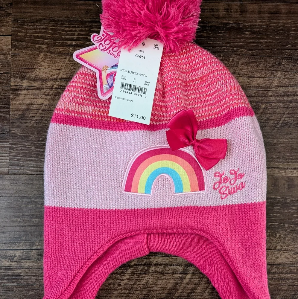 NWT Nickelodeon JoJo Siwa Pink Beanie Hat